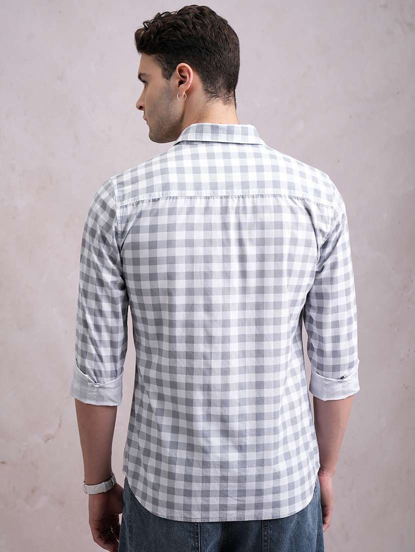 men checkered long sleeve regular fit casual shirt - 22462572 -  Standard Image - 4