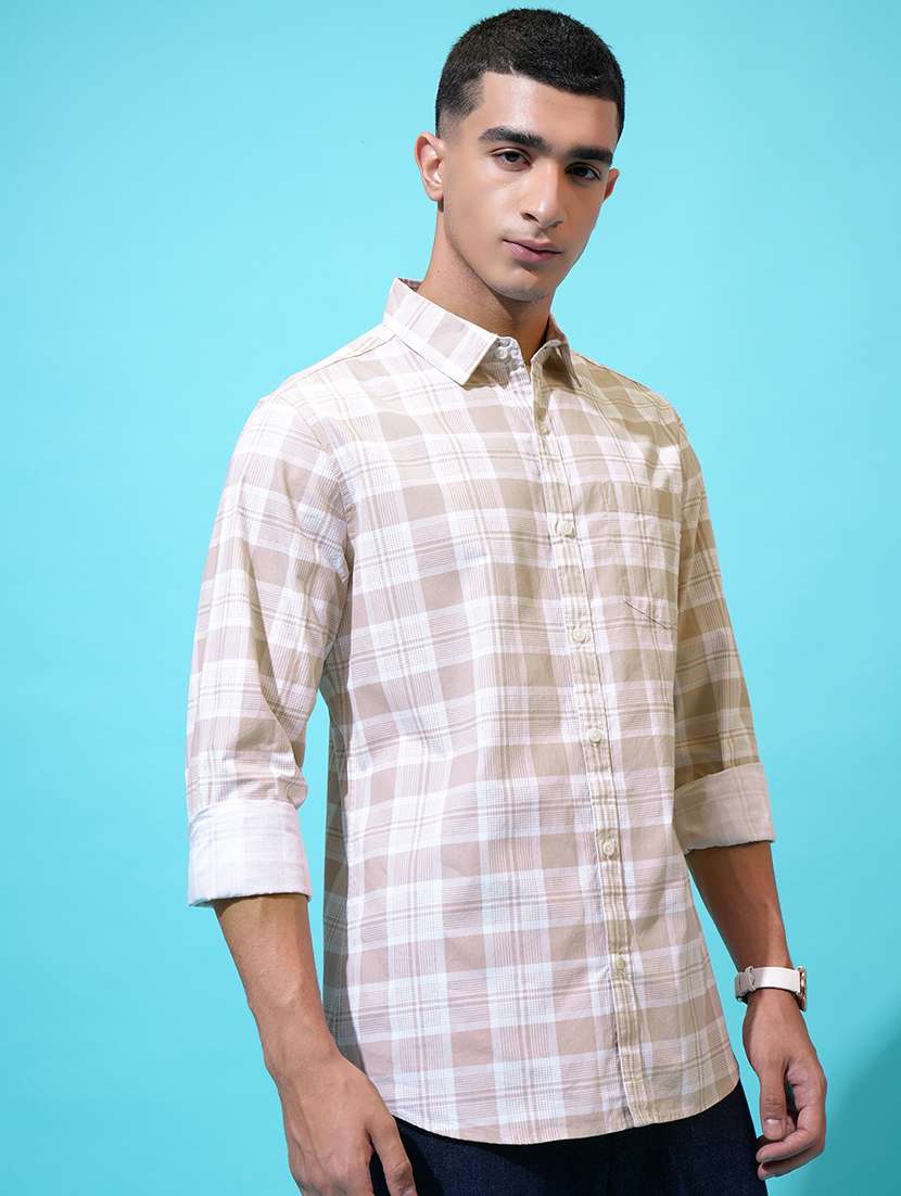 men checkered long sleeve regular fit casual shirt - 22462573 -  Standard Image - 1