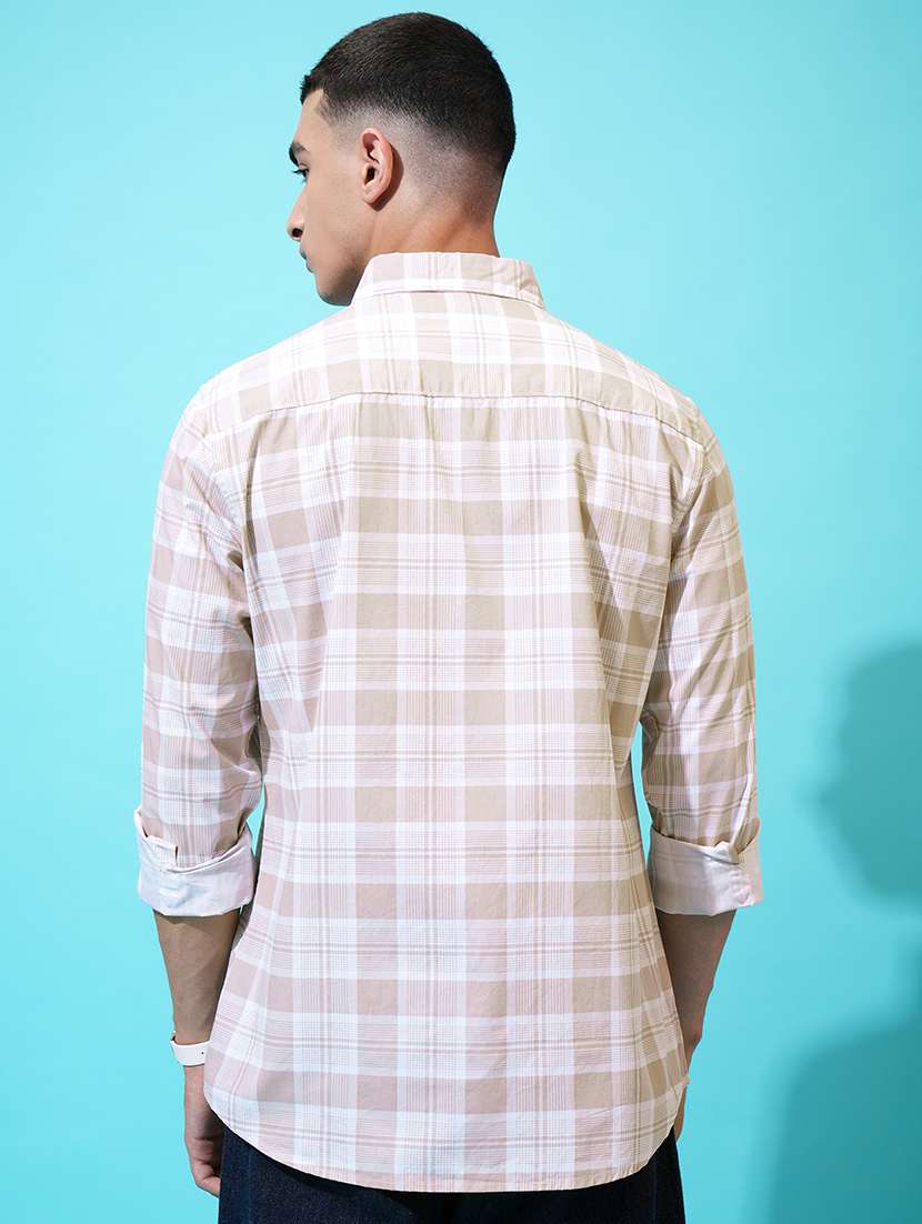 men checkered long sleeve regular fit casual shirt - 22462573 -  Standard Image - 4