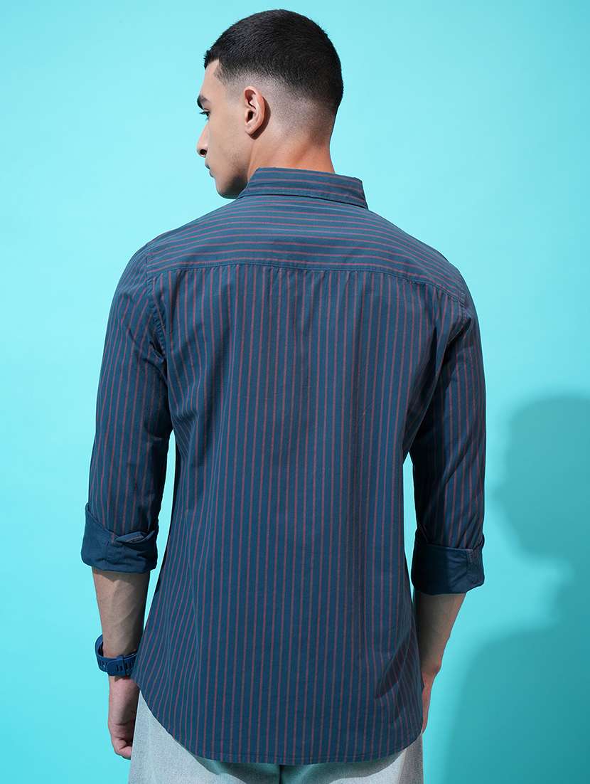 men striped long sleeve regular fit casual shirt - 22462576 -  Standard Image - 4