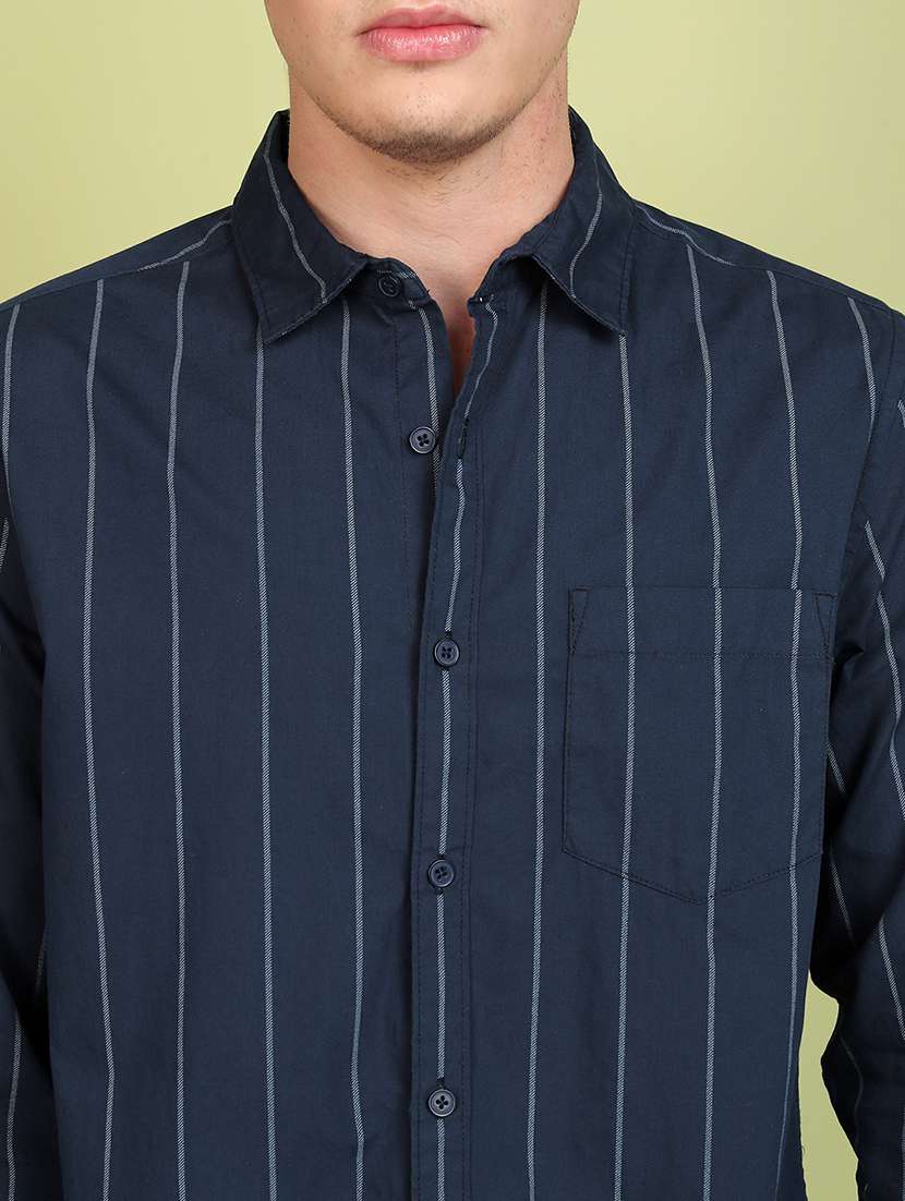 men striped long sleeve regular fit casual shirt - 22462579 -  Standard Image - 1
