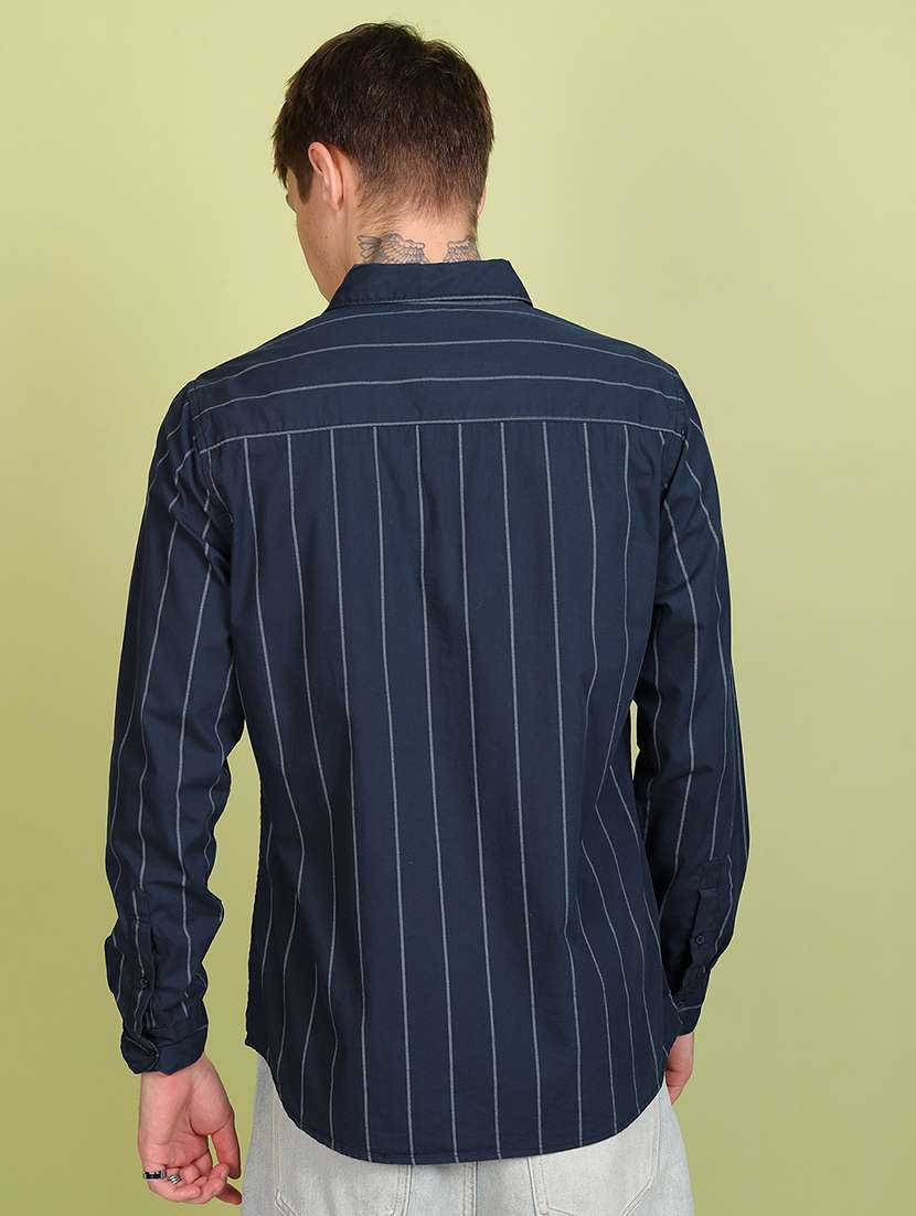 men striped long sleeve regular fit casual shirt - 22462579 -  Standard Image - 4