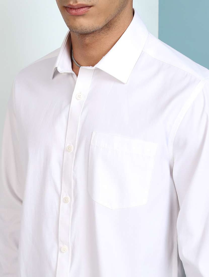 men solid long sleeve regular fit casual shirt - 22462580 -  Standard Image - 1