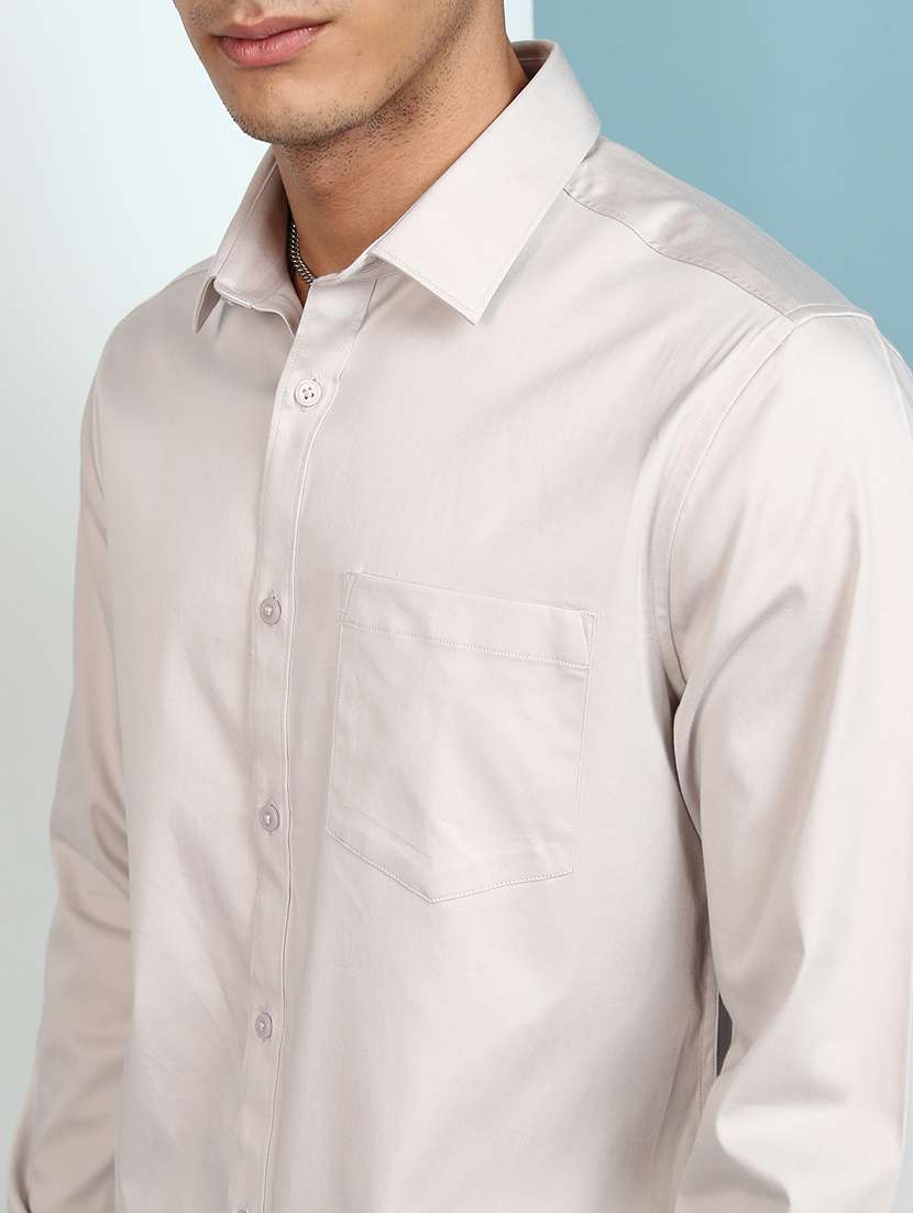 men solid long sleeve regular fit casual shirt - 22462582 -  Standard Image - 1