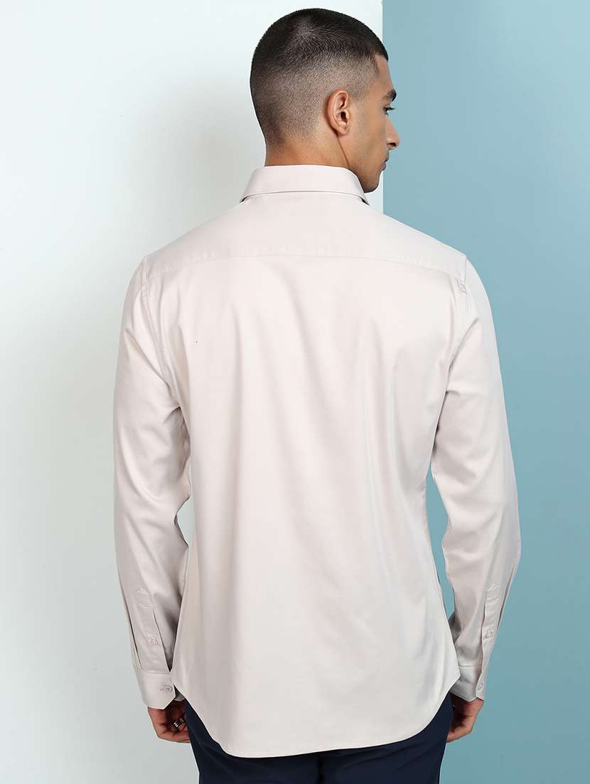 men solid long sleeve regular fit casual shirt - 22462582 -  Standard Image - 4