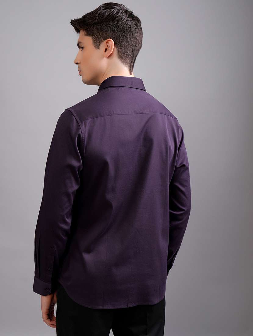 men solid long sleeve regular fit casual shirt - 22462584 -  Standard Image - 4