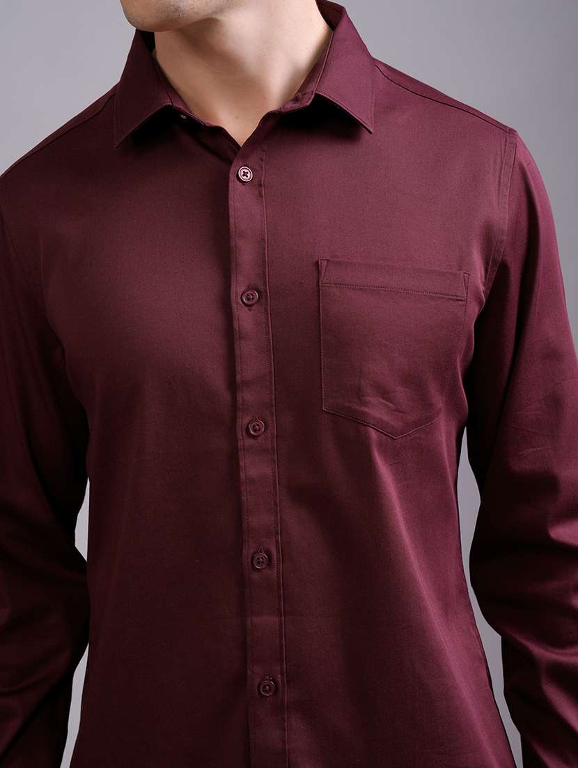men solid long sleeve regular fit casual shirt - 22462585 -  Standard Image - 1