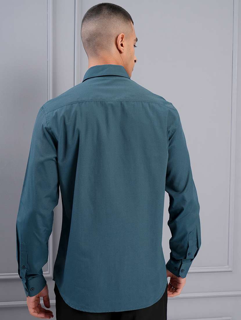 men solid long sleeve regular fit casual shirt - 22462586 -  Standard Image - 4