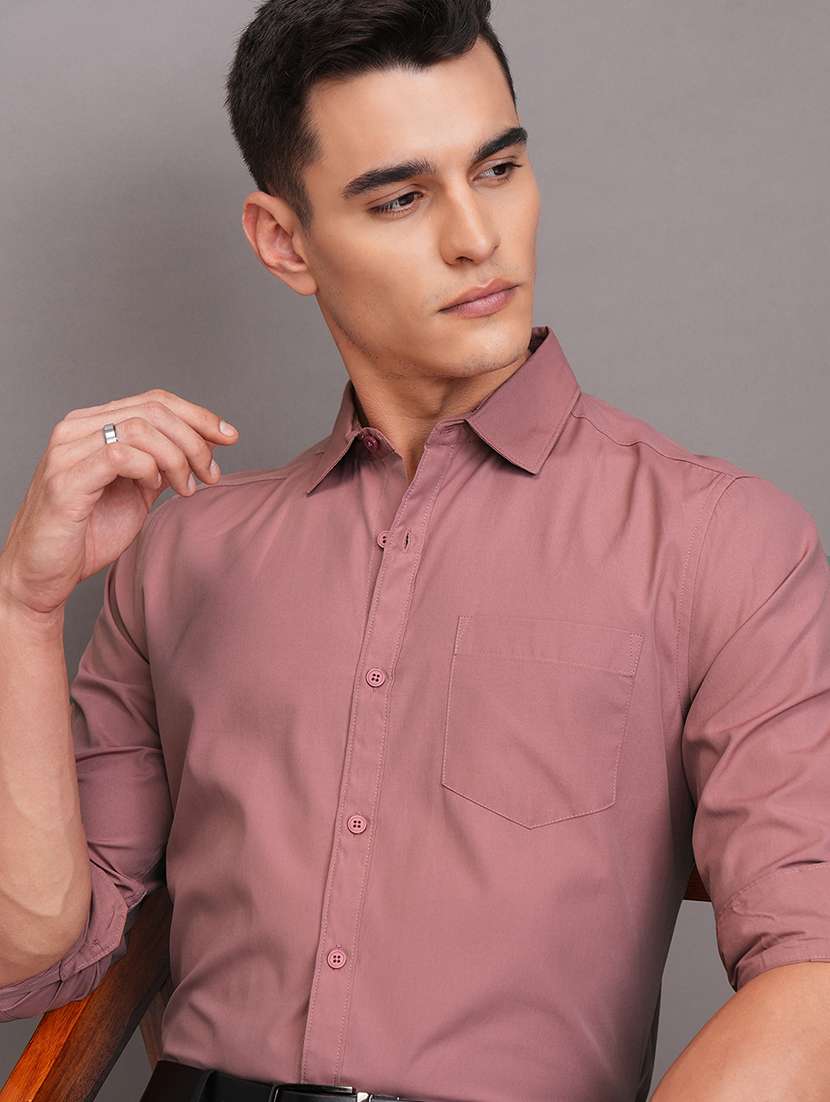 men solid long sleeve regular fit casual shirt - 22462591 -  Standard Image - 1