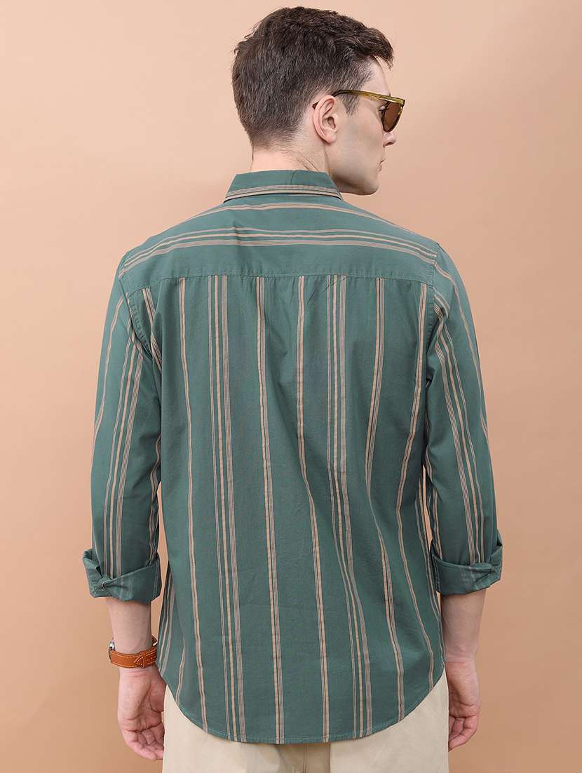 men striped long sleeve regular fit casual shirt - 22462596 -  Standard Image - 4
