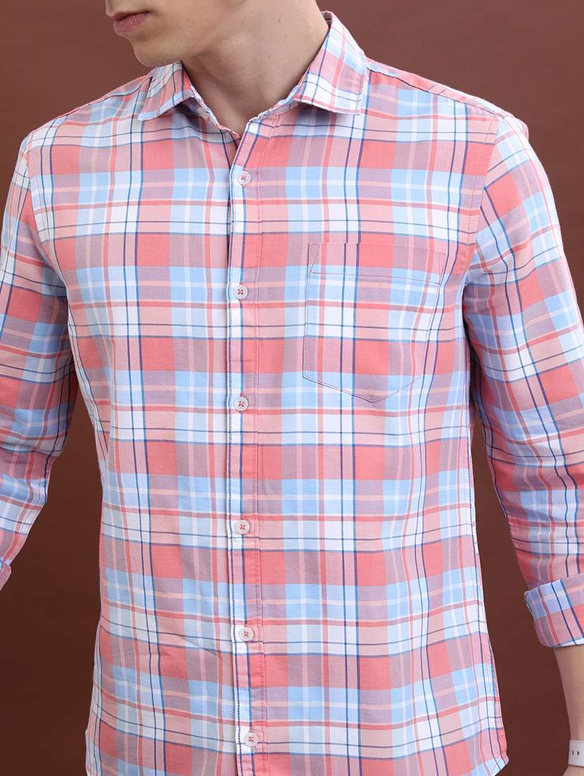 men checkered long sleeve regular fit casual shirt - 22462597 -  Standard Image - 1