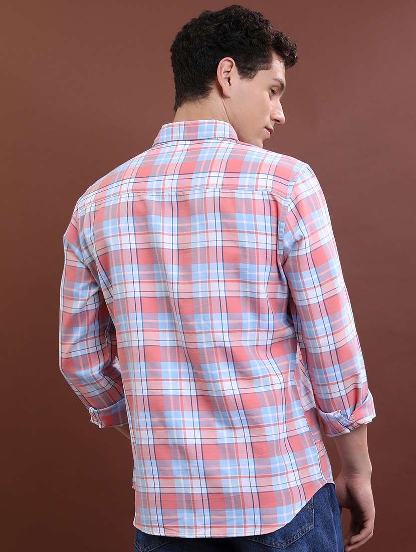 men checkered long sleeve regular fit casual shirt - 22462597 -  Standard Image - 4