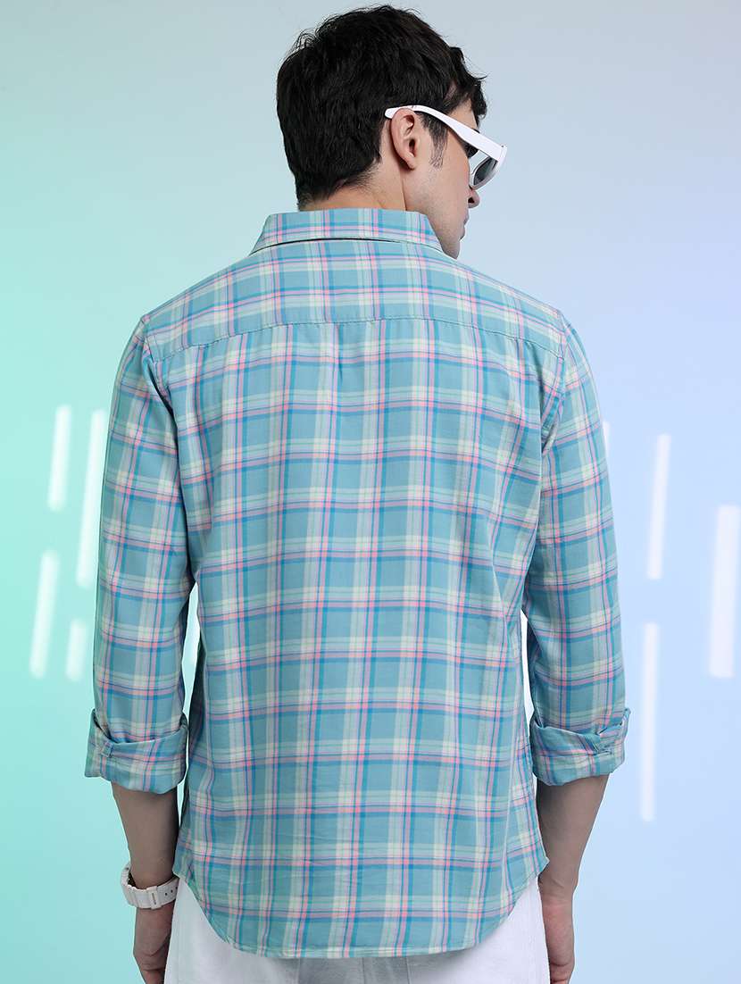 men checkered long sleeve regular fit casual shirt - 22462601 -  Standard Image - 4
