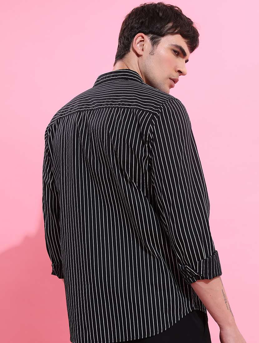 men striped long sleeve regular fit casual shirt - 22462602 -  Standard Image - 4