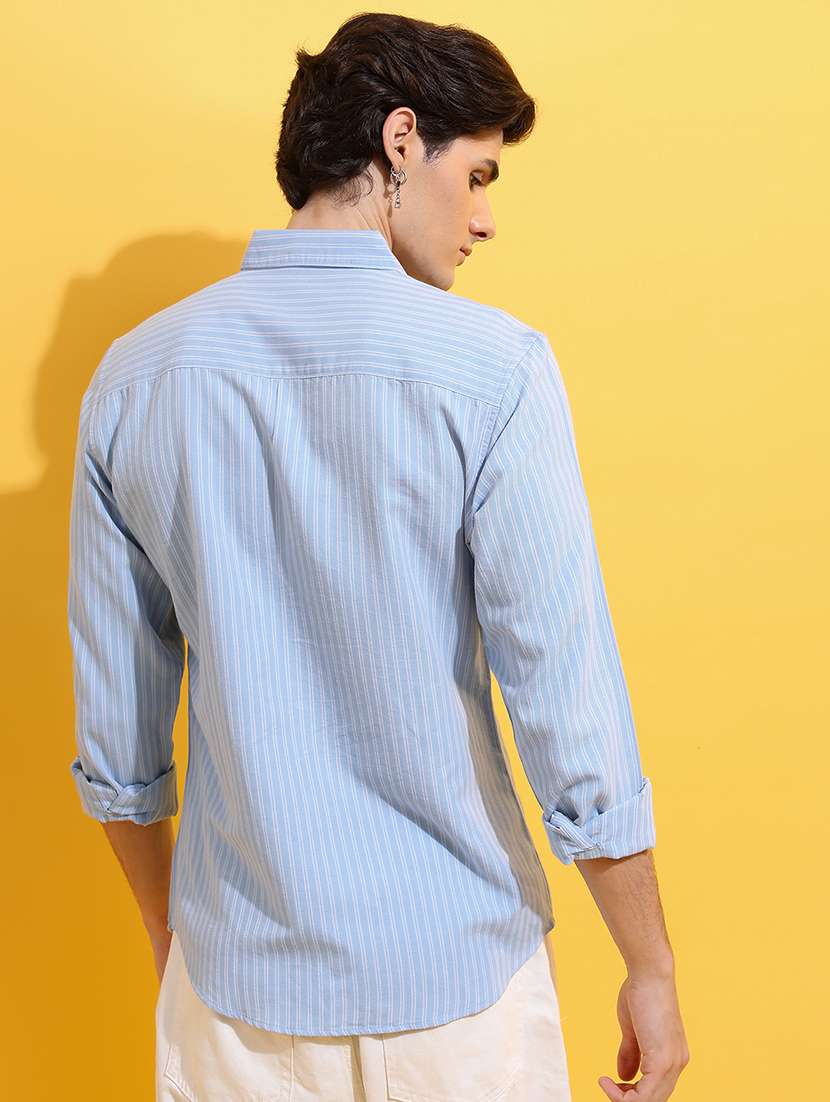 men striped long sleeve regular fit casual shirt - 22462608 -  Standard Image - 4