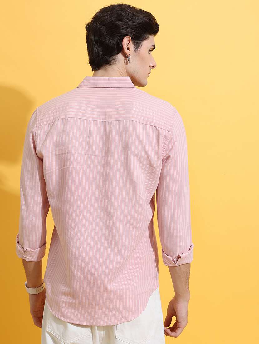 men striped long sleeve regular fit casual shirt - 22462610 -  Standard Image - 4