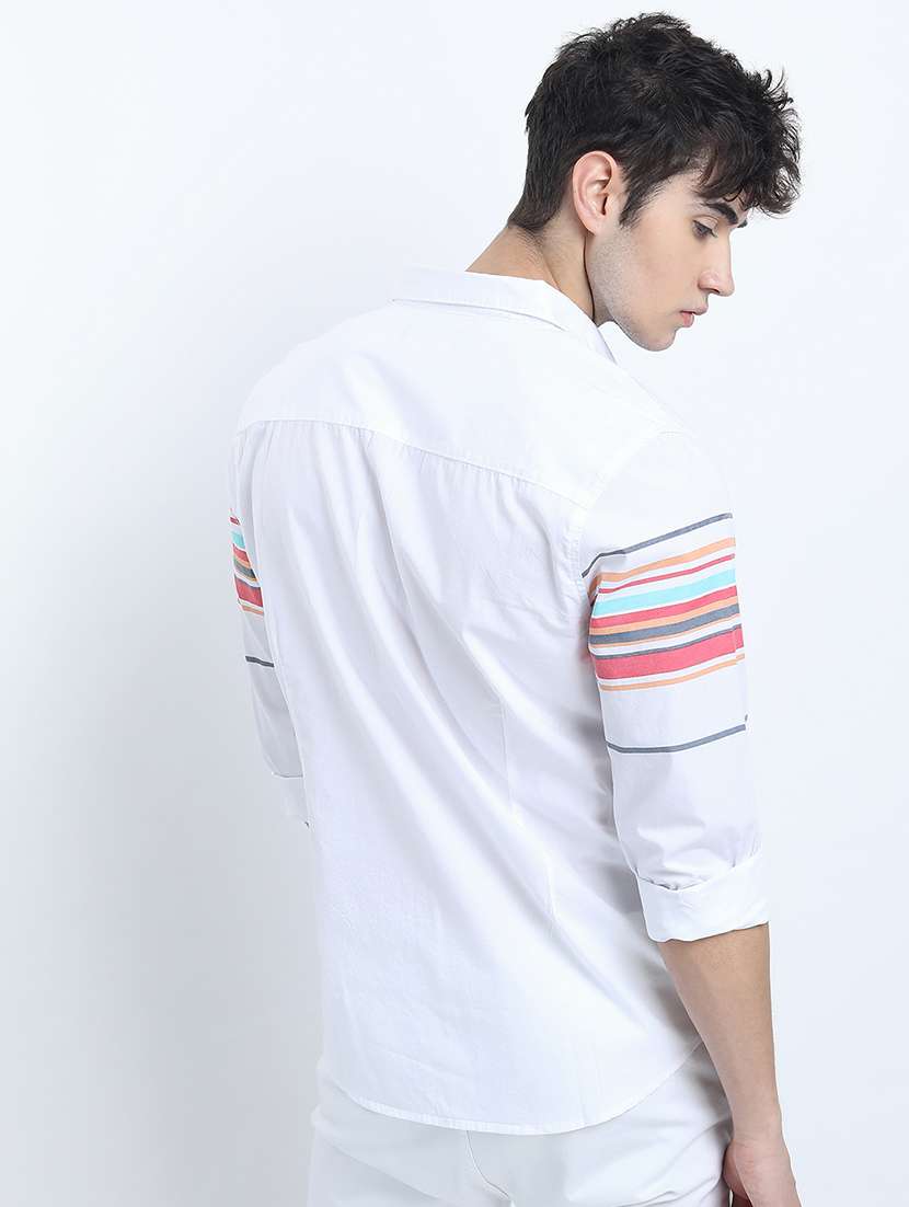 men striped long sleeve regular fit casual shirt - 22462619 -  Standard Image - 4