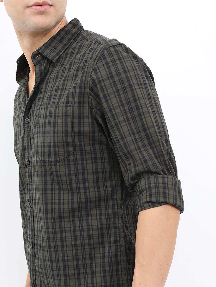 men checkered long sleeve regular fit casual shirt - 22462622 -  Standard Image - 1