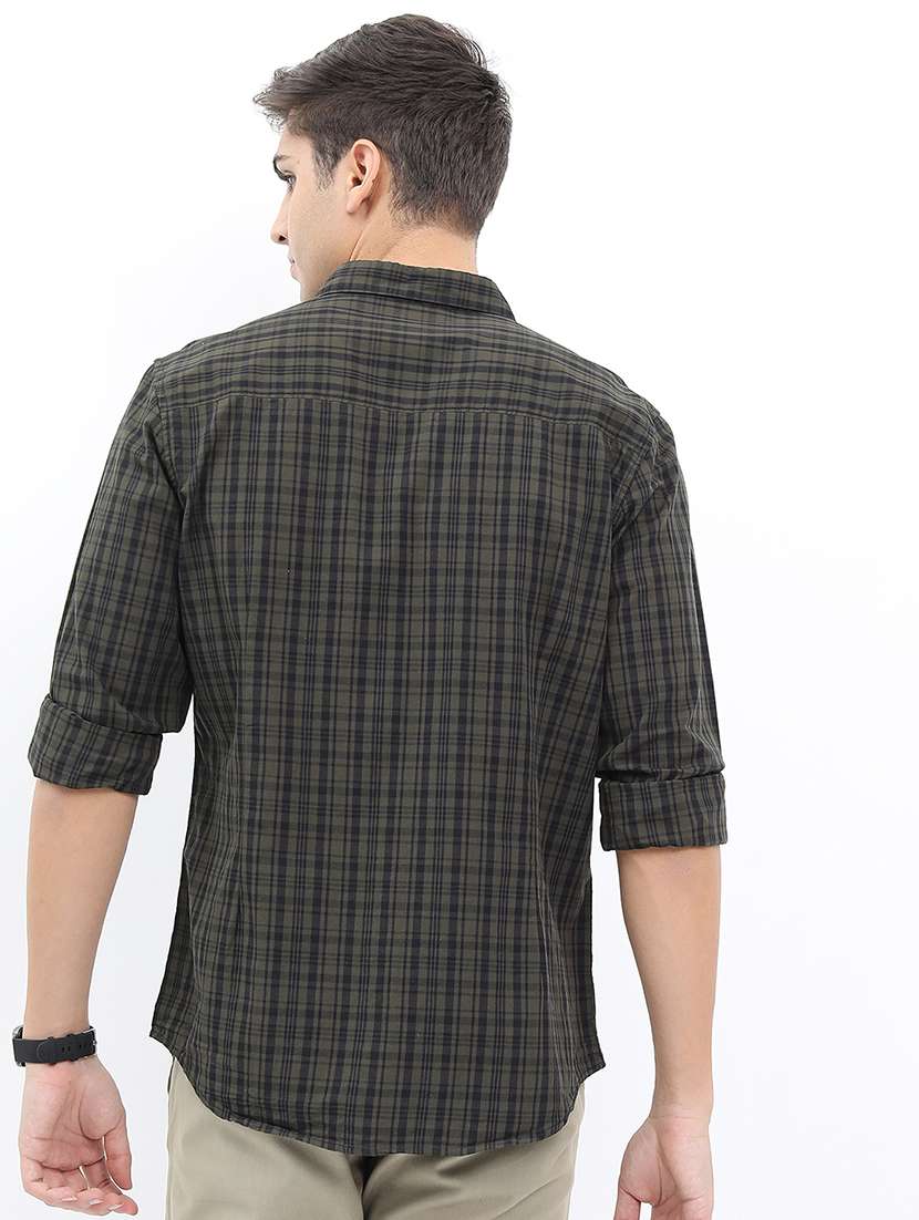 men checkered long sleeve regular fit casual shirt - 22462622 -  Standard Image - 4
