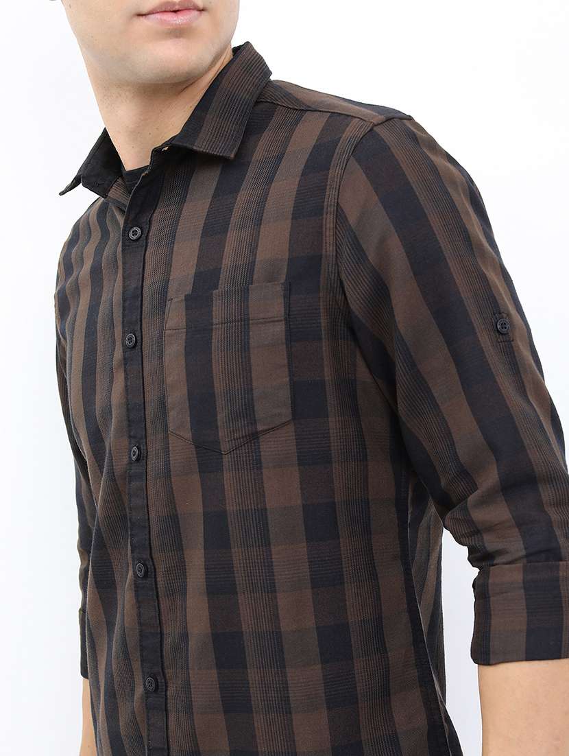 men checkered long sleeve regular fit casual shirt - 22462623 -  Standard Image - 1