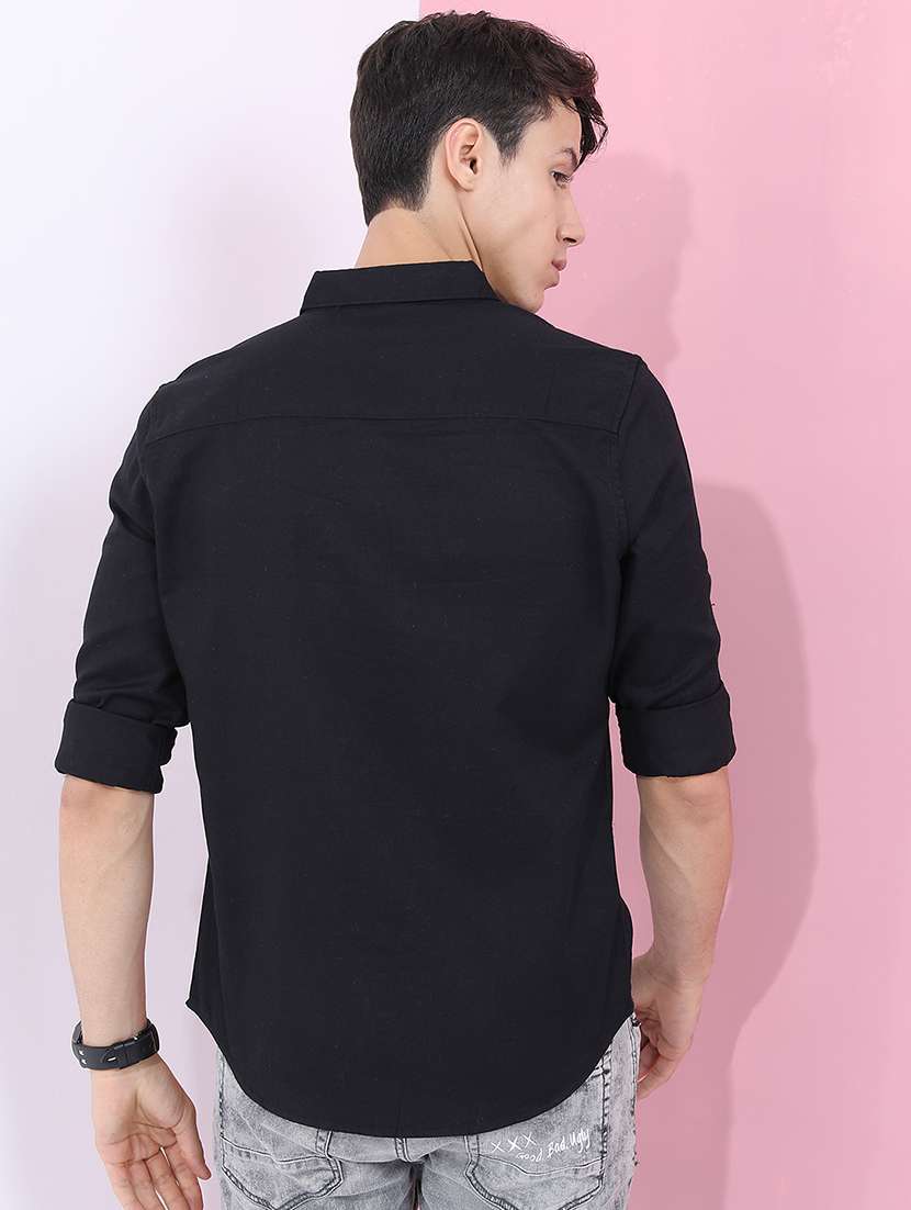 men solid long sleeve regular fit casual shirt - 22462627 -  Standard Image - 4