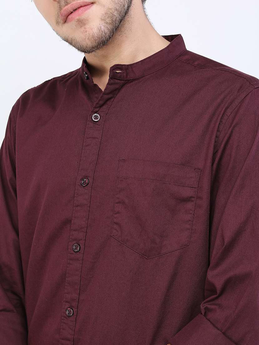 men solid long sleeve regular fit casual shirt - 22462628 -  Standard Image - 1