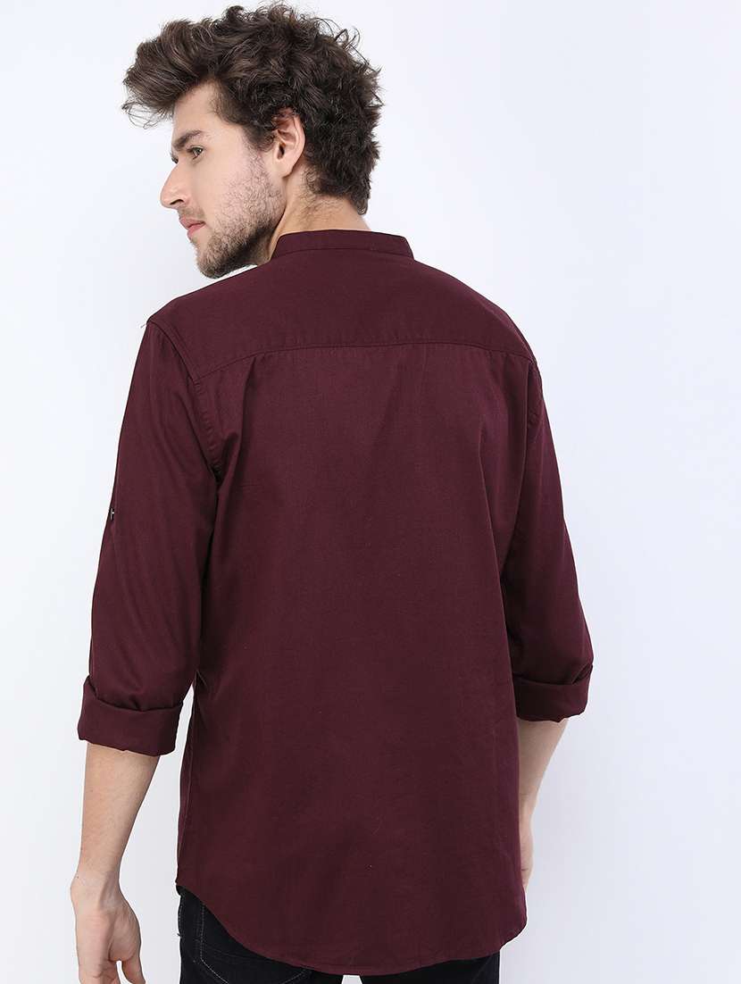 men solid long sleeve regular fit casual shirt - 22462628 -  Standard Image - 4