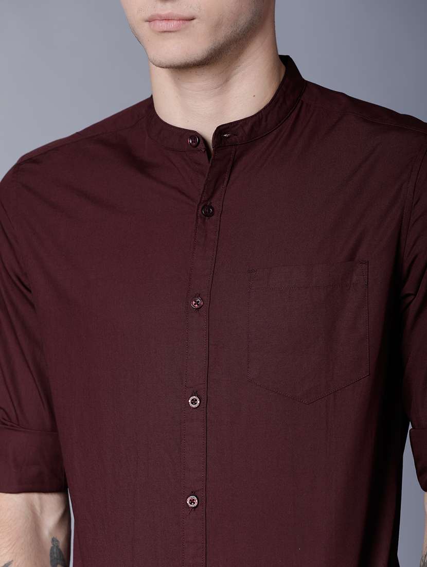 men solid long sleeve regular fit casual shirt - 22462643 -  Standard Image - 1