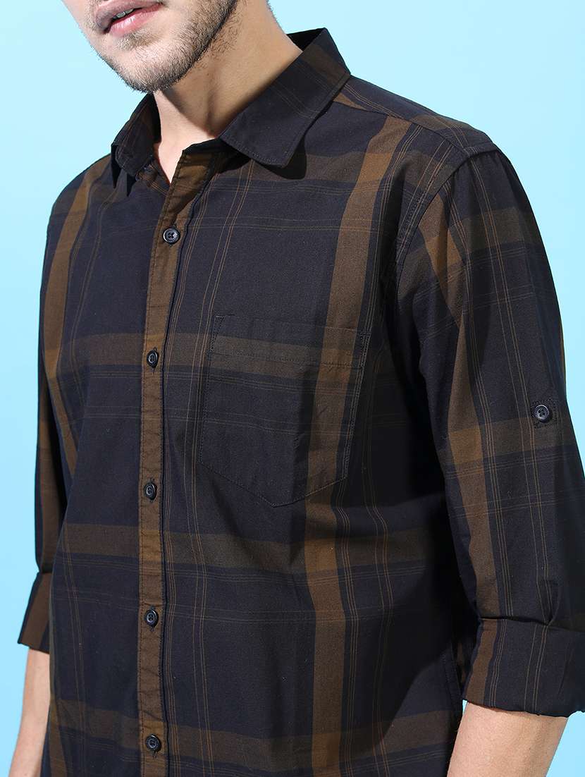 men checkered long sleeve regular fit casual shirt - 22462645 -  Standard Image - 1