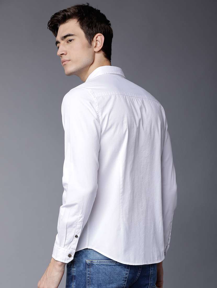 men solid long sleeve regular fit casual shirt - 22462646 -  Standard Image - 4