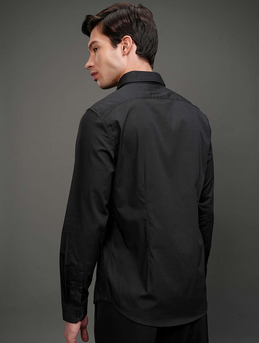 men solid long sleeve regular fit casual shirt - 22462647 -  Standard Image - 4