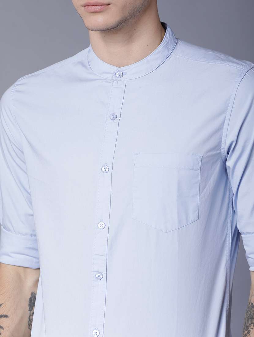 men solid long sleeve regular fit casual shirt - 22462648 -  Standard Image - 1