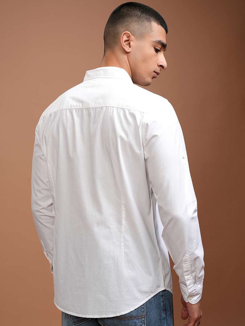 men solid long sleeve regular fit casual shirt - 22462653 -  Standard Image - 4