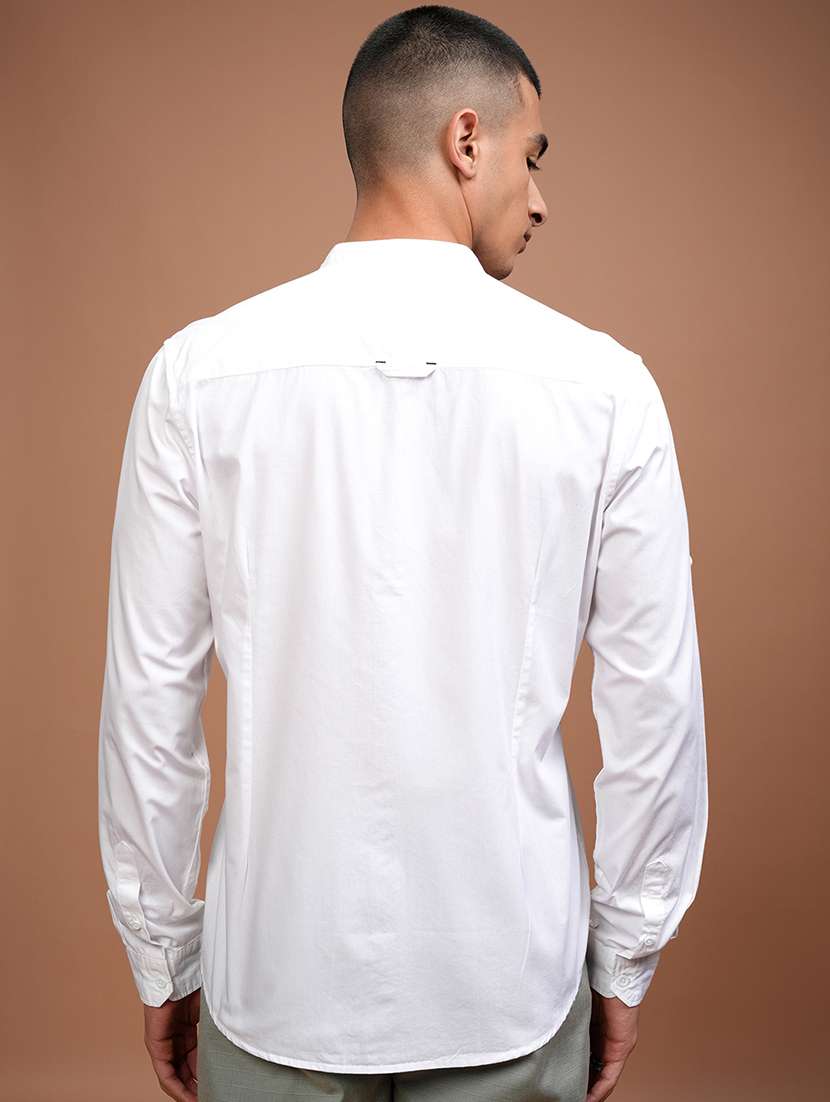 men solid long sleeve regular fit casual shirt - 22462654 -  Standard Image - 4