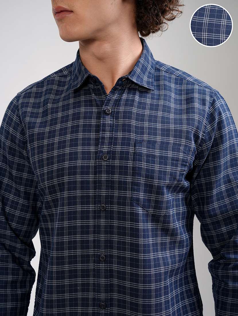 men checkered long sleeve regular fit casual shirt - 22462655 -  Standard Image - 1