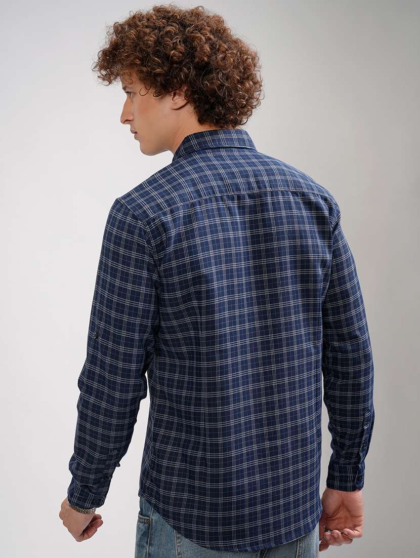 men checkered long sleeve regular fit casual shirt - 22462655 -  Standard Image - 4