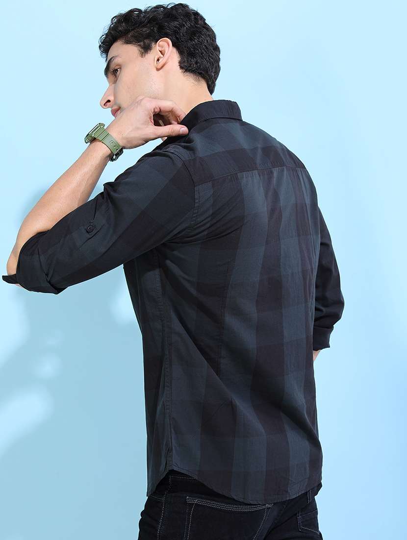 men checkered long sleeve regular fit casual shirt - 22462656 -  Standard Image - 4