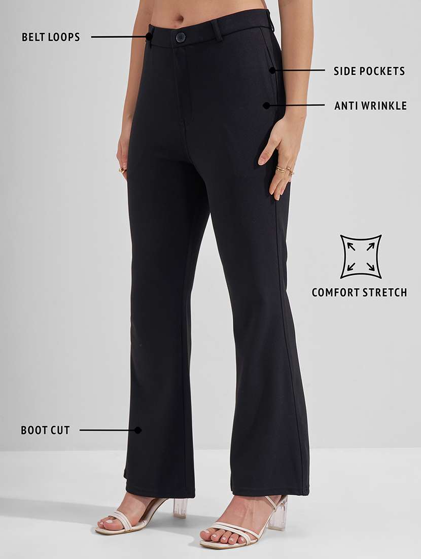 black polyester trousers - 22462663 -  Standard Image - 4
