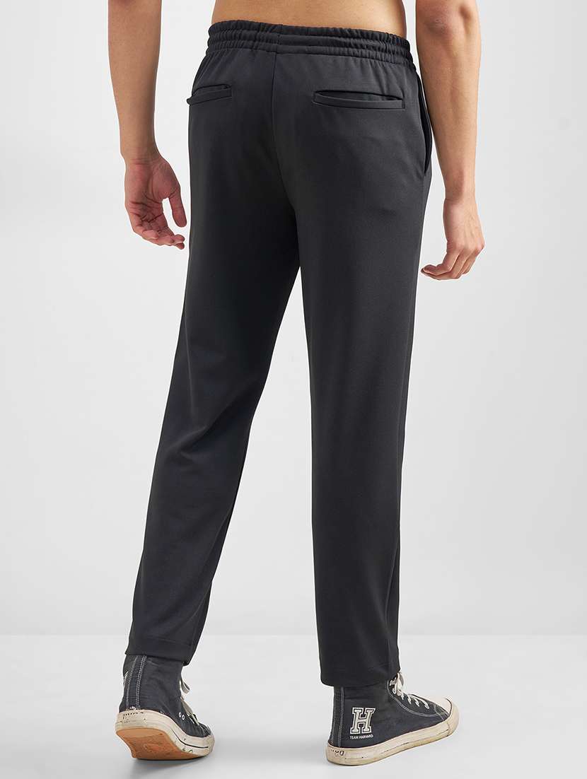 men solid mid rise flat front casual trouser - 22462673 -  Standard Image - 4
