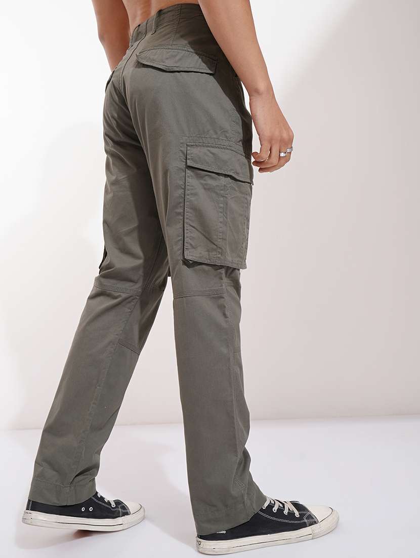men grey cotton pleated casual trouser - 22462742 -  Standard Image - 4