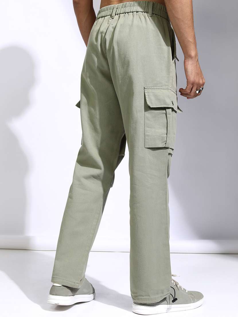 men cotton pleated casual trouser - 22462747 -  Standard Image - 4