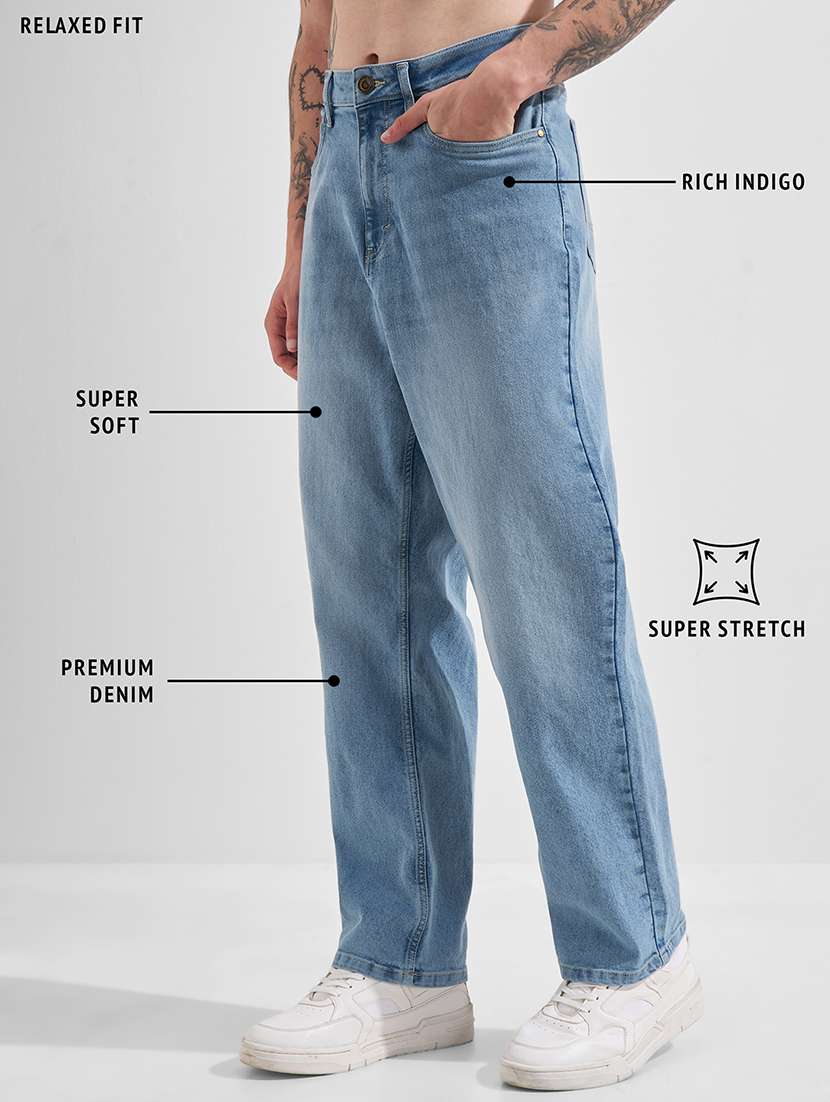 men washed mid rise full length relaxed fit jeans - 22462751 -  Standard Image - 4