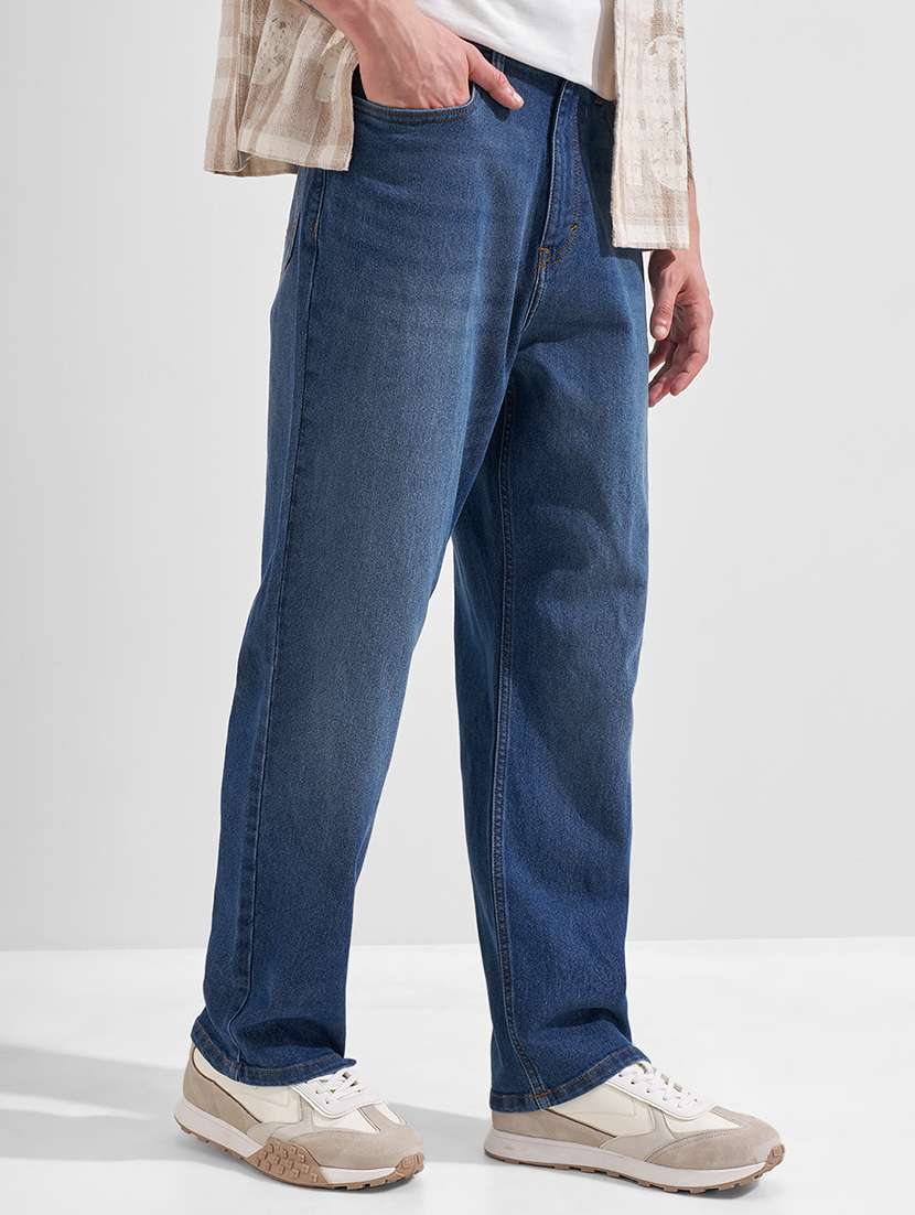men blue cotton jean - 22462759 -  Standard Image - 1