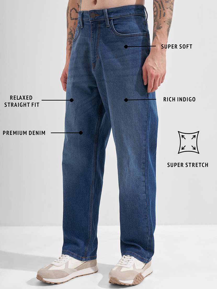 men blue cotton jean - 22462759 -  Standard Image - 4