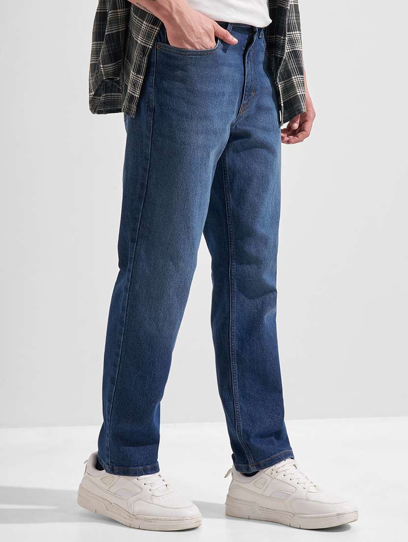 men blue cotton jean - 22462772 -  Standard Image - 1