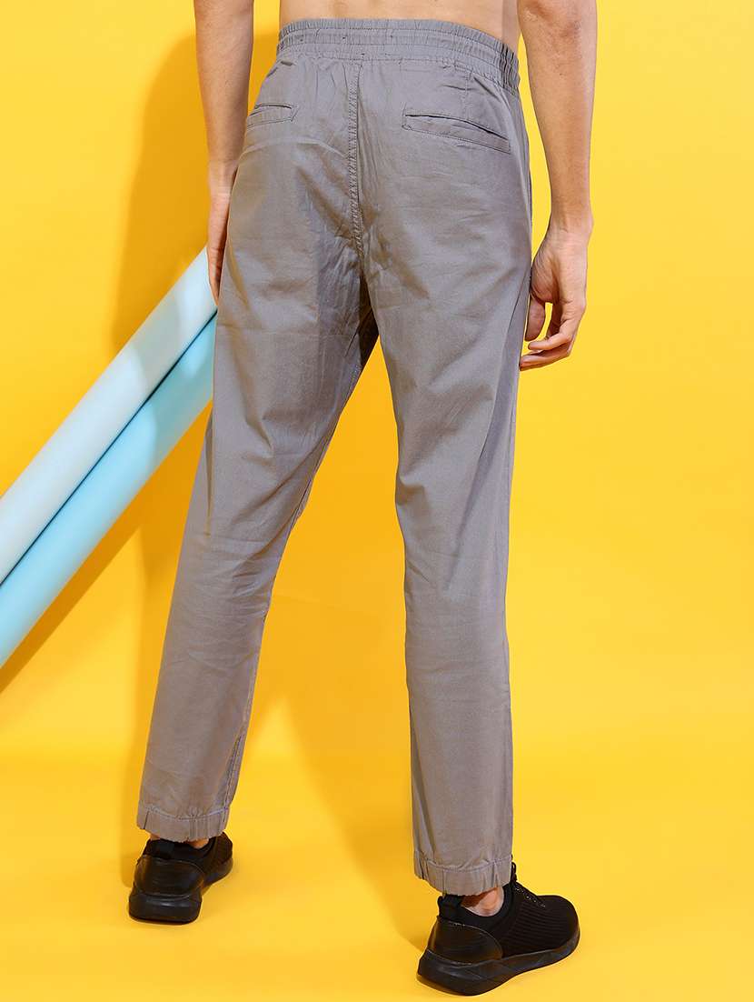 men solid cotton regular fit casual trouser - 22462788 -  Standard Image - 4