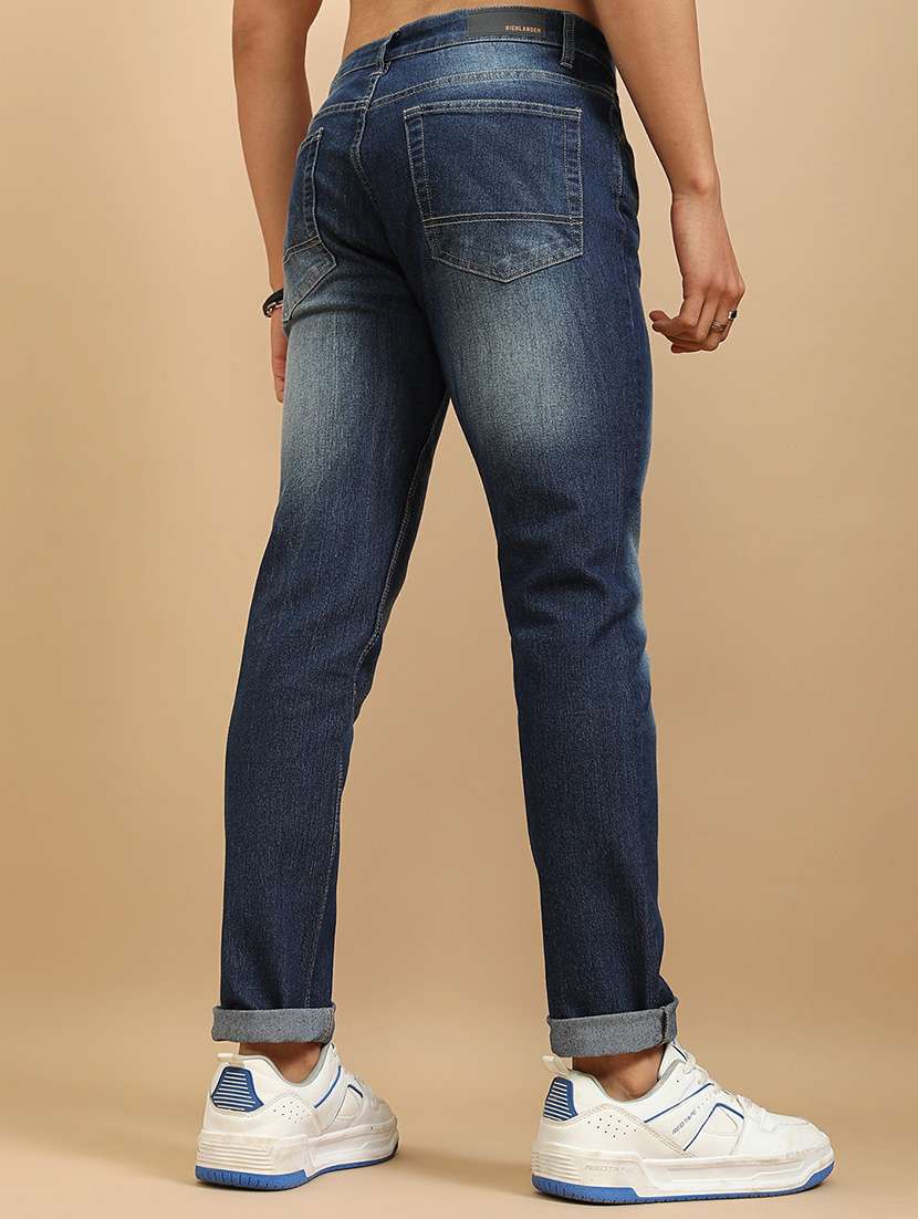 men blue cotton jean - 22462831 -  Standard Image - 4