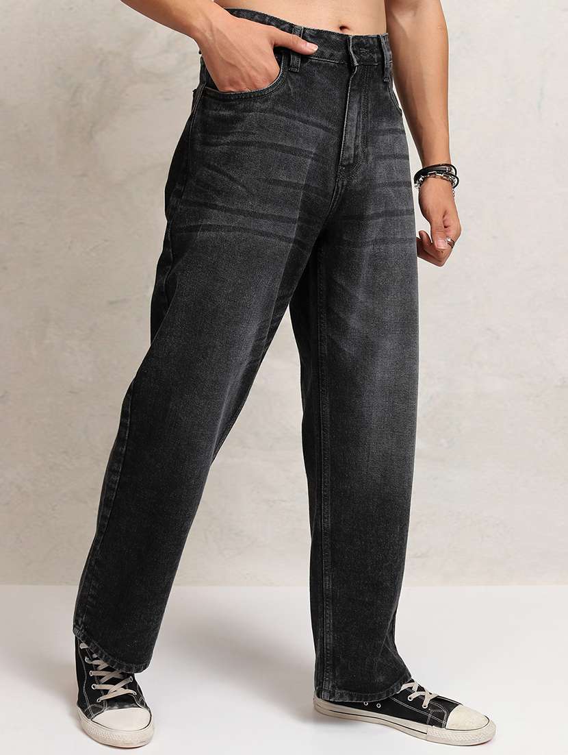 men grey cotton jean - 22462836 -  Standard Image - 1