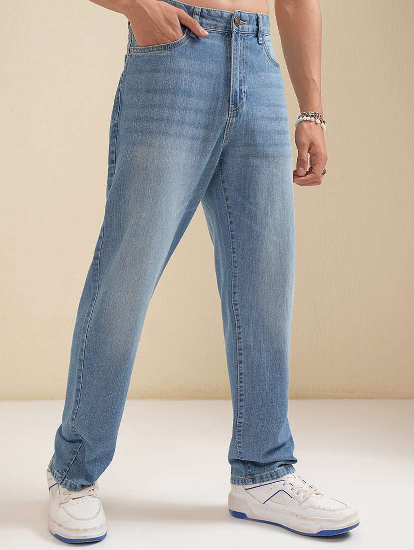 men blue cotton jean - 22462841 -  Standard Image - 1