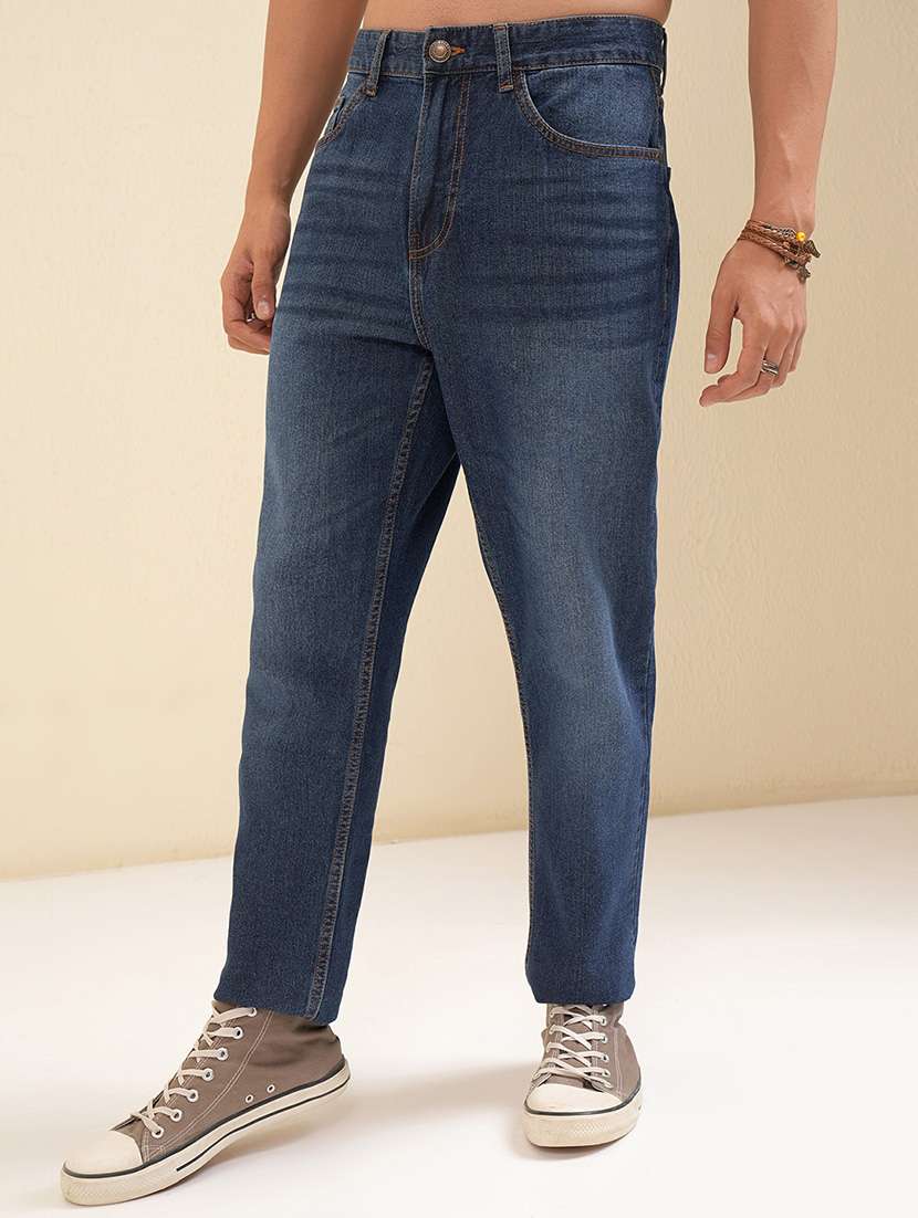 men blue cotton jean - 22462845 -  Standard Image - 1